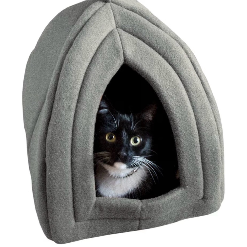 Gray Cozy Cat Cave